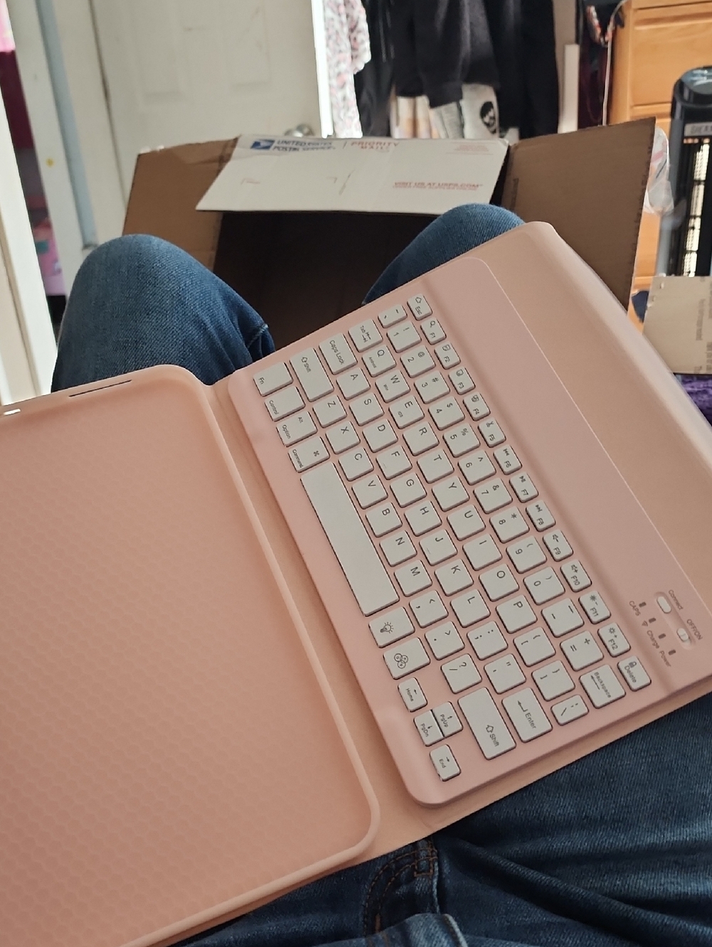Pink Tablet Keyboard Case - Compatible Bluetooth Folio